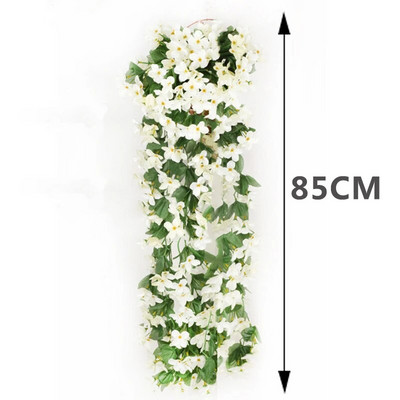 Dirbtinės gėlės Violetinės Pakabinamos Sieninės Netikros gėlės Namų Sodo Lauko Dekoravimo Priedai Orchidėjų Vestuvių Vakarėlio dekoravimo Augalai