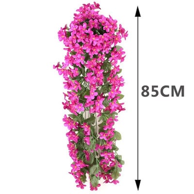 Művirágok Lila falra akasztó Hamis virág Otthoni Kert Kültéri Dekorációs Kiegészítők Orchidea Esküvői Parti Dekorációs Növények