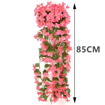 Dirbtinės gėlės Violetinės Pakabinamos Sieninės Netikros gėlės Namų Sodo Lauko Dekoravimo Priedai Orchidėjų Vestuvių Vakarėlio dekoravimo Augalai