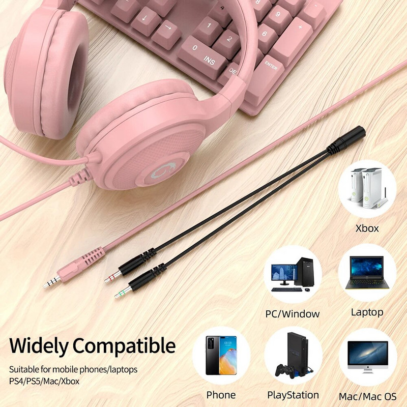 Slušalice za računalne igrice Traka za glavu Žičane slušalice Žičane stereo slušalice za prijenosno računalo s mikrofonom Kontrola glasnoće