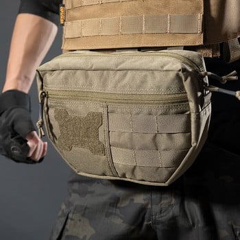 Διπλό στρώμα Στρατιωτικό EDC Pack Ανδρικά Tactical Molle Waist τσάντα Nylon γιλέκο κρεμαστή θήκη Fanny Pack Κάμπινγκ Αξεσουάρ κυνηγιού Τσάντες