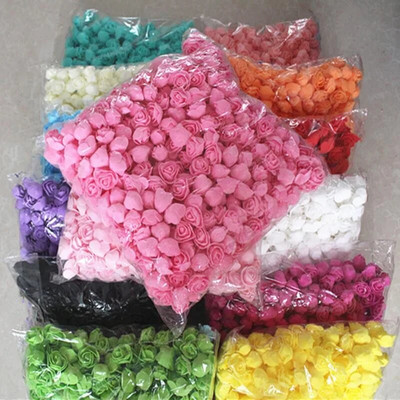 3,5cm PE Rose Artificial Flower Heads 200/100 Pcs Fake Rose Flower για Στολισμούς Γάμου Σπίτι Floral Arrangement Διακόσμηση στεφάνων