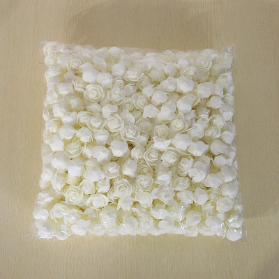 3,5 cm PE rožių dirbtinės gėlių galvutės 200/100 vnt netikrų rožių žiedas vestuvių dekoravimui Namų gėlių kompozicijos vainiko dekoras