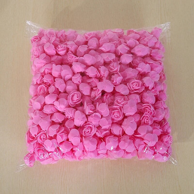 3,5 cm PE rožių dirbtinės gėlių galvutės 200/100 vnt netikrų rožių žiedas vestuvių dekoravimui Namų gėlių kompozicijos vainiko dekoras