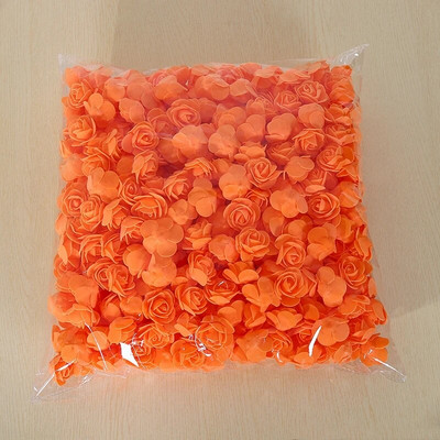 3,5 cm PE rožių dirbtinės gėlių galvutės 200/100 vnt netikrų rožių žiedas vestuvių dekoravimui Namų gėlių kompozicijos vainiko dekoras