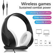 Spēļu austiņas Vadu austiņas Gamer 3,5 mm stereo austiņas datoram Klēpjdators Vadu austiņas ar mikrofonu datoram PS4 Xbox
