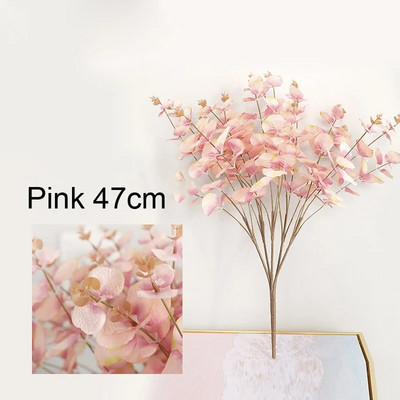 1 KOM bijelog lišća eukaliptusa, svileni aranžman od umjetnog cvijeća, buket biljaka, vijenca od lažnog lišća, ukrasi za dom, uradi sam