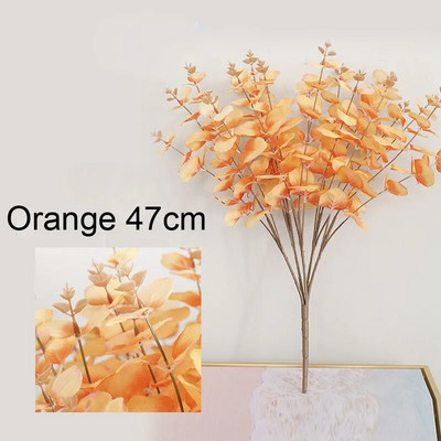 1 KOM bijelog lišća eukaliptusa, svileni aranžman od umjetnog cvijeća, buket biljaka, vijenca od lažnog lišća, ukrasi za dom, uradi sam