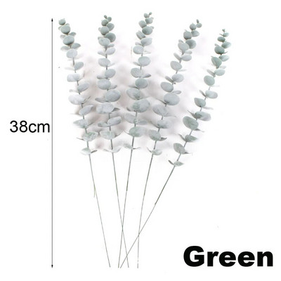 1 KOM bijelog lišća eukaliptusa, svileni aranžman od umjetnog cvijeća, buket biljaka, vijenca od lažnog lišća, ukrasi za dom, uradi sam