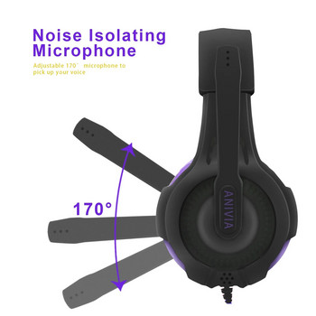 Ακουστικά παιχνιδιών υπολογιστή Ενσύρματα ακουστικά ήχου Surround Στερεοφωνικό ακουστικό μείωσης θορύβου 3,5 mm Ενσύρματα ακουστικά για παιχνίδια φορητών υπολογιστών