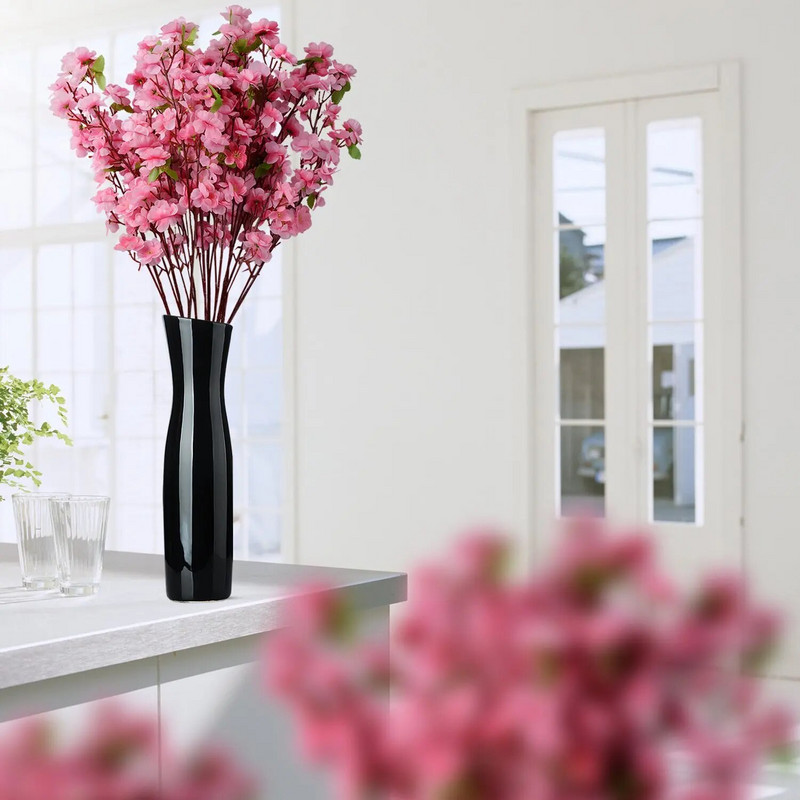 Ramuri de flori artificiale de flori de cireș, buchet de primăvară de mătase de flori de piersici tulpini de flori false pentru decorarea casei de nuntă