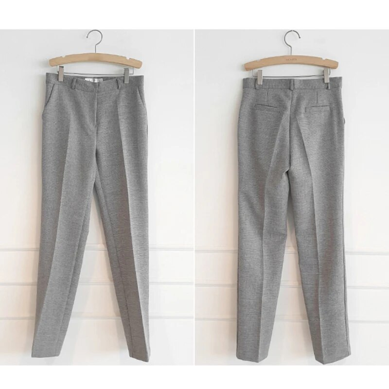 Jesen novo 2023. Modni ženski radni sakoi s dvostrukim kopčanjem Uske ležerne hlače Sakoi Jakne s hlačama Dvodijelni set