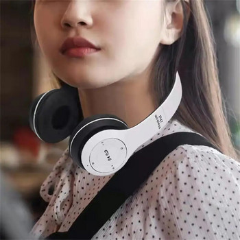 Ασύρματα ακουστικά P47 Στερεοφωνικά ακουστικά μουσικής στο αυτί Μεγαλύτερος χρόνος αναπαραγωγής Φόρτιση USB για έξυπνο τηλέφωνο Αξεσουάρ φορητού υπολογιστή υπολογιστή