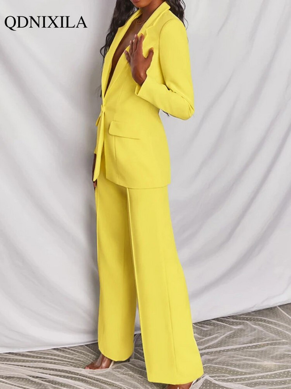 Proljeće 2023. Novi ženski komplet sakoa Profesionalno elegantno uredsko odijelo Sako i hlače 2-dijelni set Poslovna ženska odijela s hlačama