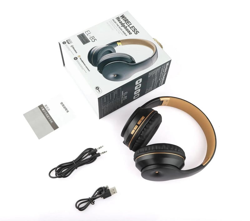 Bežične Bluetooth slušalice za glavu 5.0 Heavy Bass Stereo sklopiva kartica Mobilni telefon Računalo Univerzalne slušalice