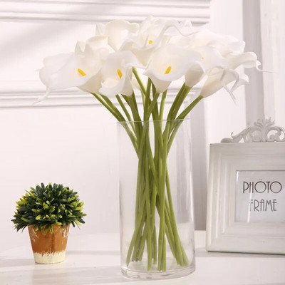 5/10/15/20Pcs Real Touch Calla Lily Τεχνητά Λουλούδια Calla Lily Bouquet For Wedding Bouquet Νυφική διακόσμηση σπιτιού λουλουδιών