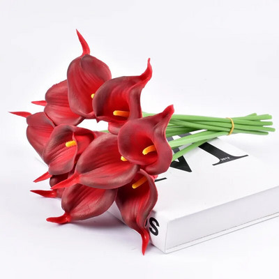 5/10/15/20Pcs Real Touch Calla Lily Umjetno cvijeće Buket Calla Lily za vjenčani buket Svadbeni kućni cvjetni ukras