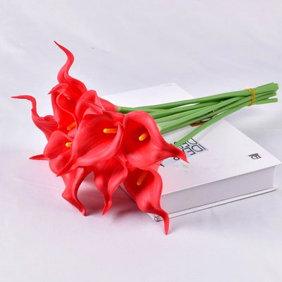 5/10/15/20Pcs Real Touch Calla Lily Umjetno cvijeće Buket Calla Lily za vjenčani buket Svadbeni kućni cvjetni ukras