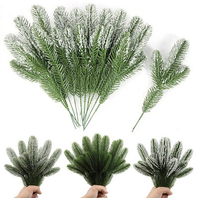 5gab/iepakojumā Ziemassvētku priežu zari Sniegs Mākslīgie augi Priežu skujas Ziemassvētku eglīšu vainagam Mājas rotājumi Ziemassvētku Jaunais gads