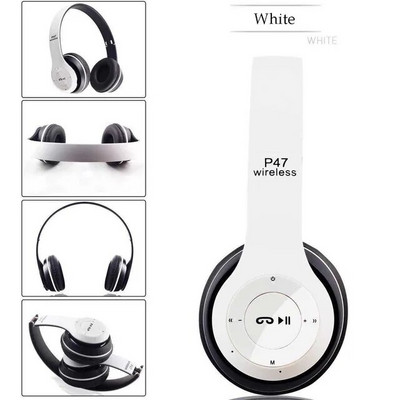 9D HIFI stereo P47 austiņas bluetooth austiņas austiņas salokāmas mobilais tālrunis dators bezvadu Bluetooth austiņas atbalsts SD karte