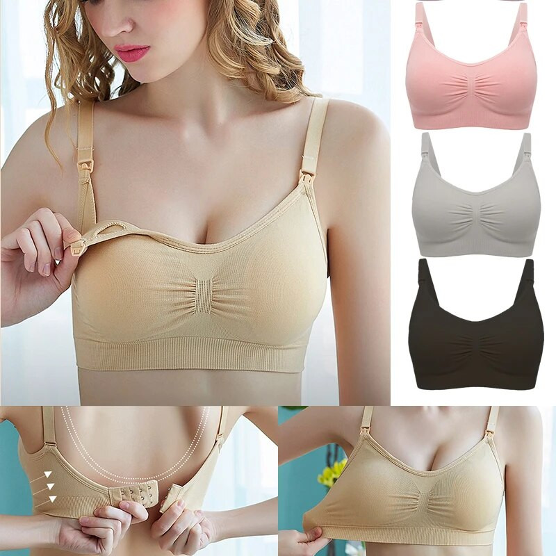 Sieviešu barošanas krūšturis ar priekšpusi pogām grūtnieču krūšturis ērta bezvadu elastīga sieviešu apakšveļa