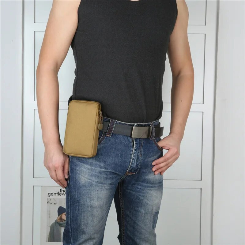 EDC Molle torba torbica dvoslojna vanjska vodootporna vojna torbica oko struka muška torbica ispod 7 inča taktička torba za kampiranje