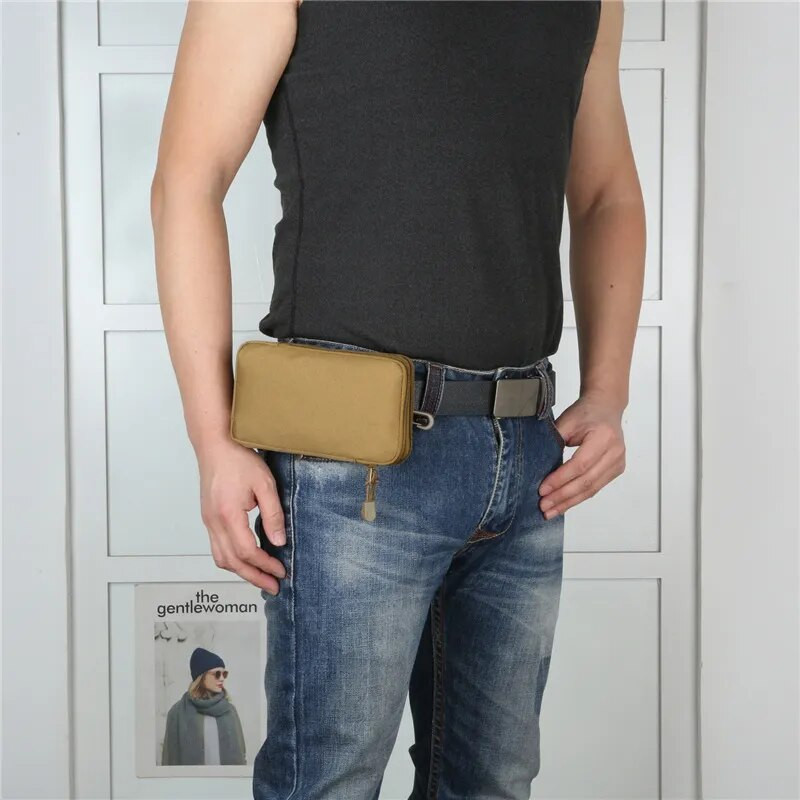 EDC Molle torba torbica dvoslojna vanjska vodootporna vojna torbica oko struka muška torbica ispod 7 inča taktička torba za kampiranje