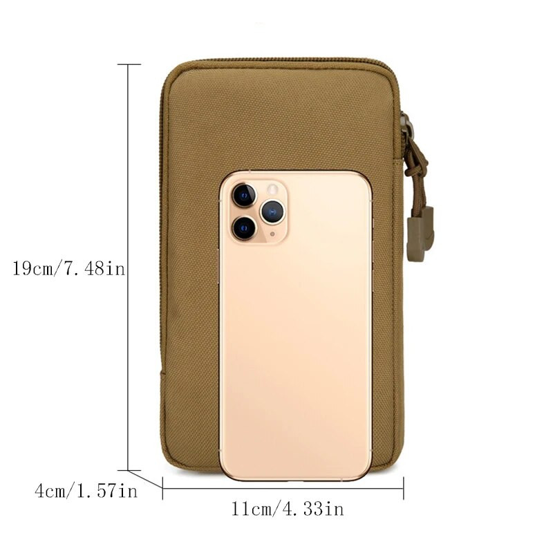 EDC Molle torba torbica dvoslojna vanjska vodootporna vojna torbica oko struka muška torbica ispod 7 inča taktička torba za kampiranje