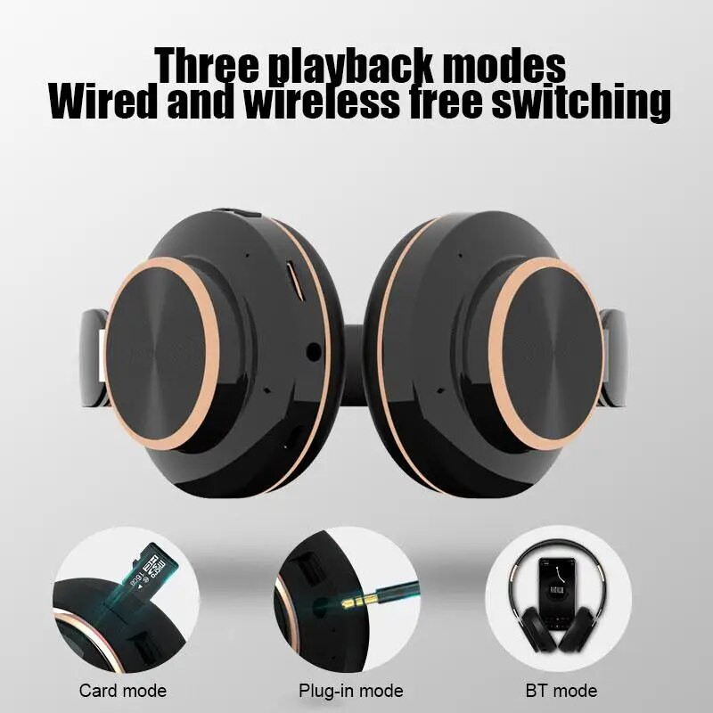 Bežične slušalice kompatibilne s Bluetoothom Subwoofer Stereo Hifi s mikrofonom Računalne sportske slušalice Fleksibilne sklopive slušalice