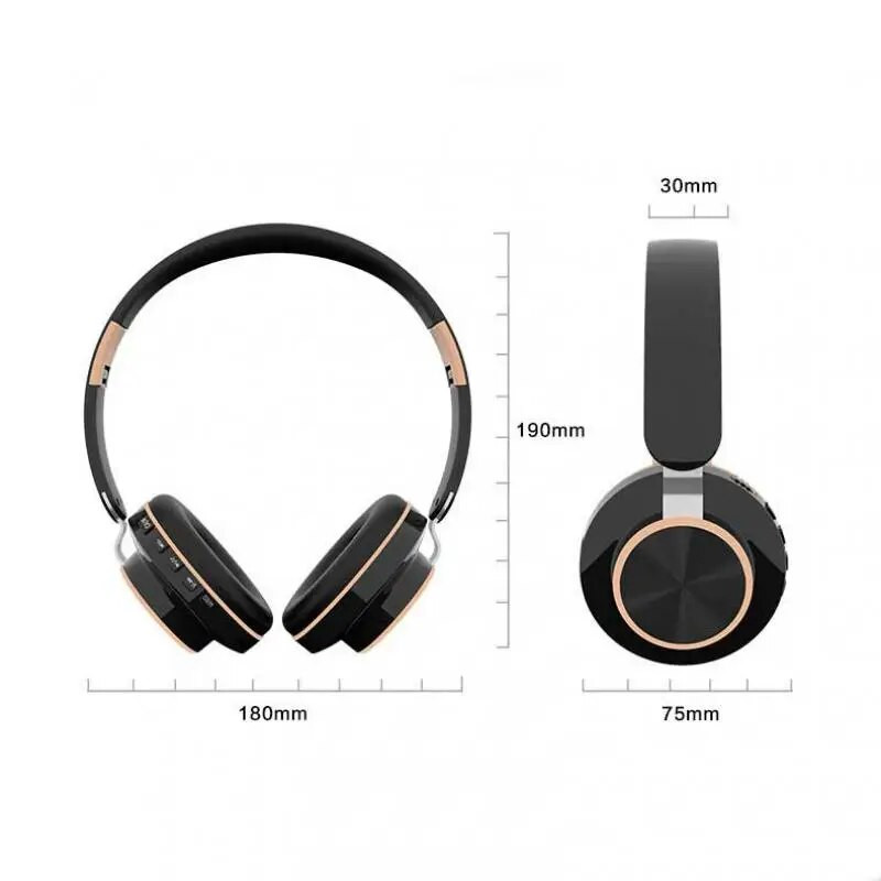 Bežične slušalice kompatibilne s Bluetoothom Subwoofer Stereo Hifi s mikrofonom Računalne sportske slušalice Fleksibilne sklopive slušalice