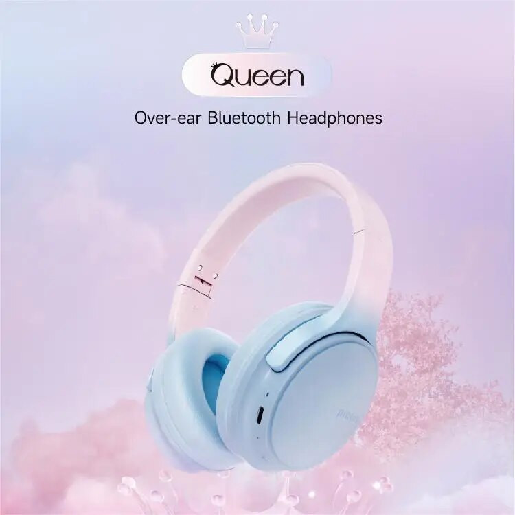 Picun Queen Gaming Headset V5.3 Slušalice 40h Dug vijek trajanja baterije Niska latencija Smart Touch HD Calls Over-ear slušalice za računalo