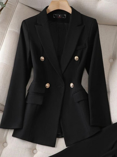 Ležerno bijelo odijelo Žensko proljeće jesen Novi dvodijelni set Mali blejzer Radna odjeća Svečani zimski dvodijelni kompleti Ženska odjeća