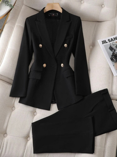 Ležerno bijelo odijelo Žensko proljeće jesen Novi dvodijelni set Mali blejzer Radna odjeća Svečani zimski dvodijelni kompleti Ženska odjeća