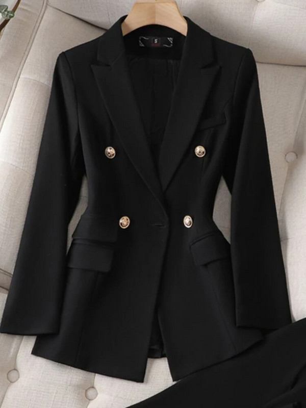 Ležerno bijelo odijelo Žensko proljeće jesen Novi dvodijelni set Mali blejzer Radna odjeća Svečani zimski dvodijelni kompleti Ženska odjeća