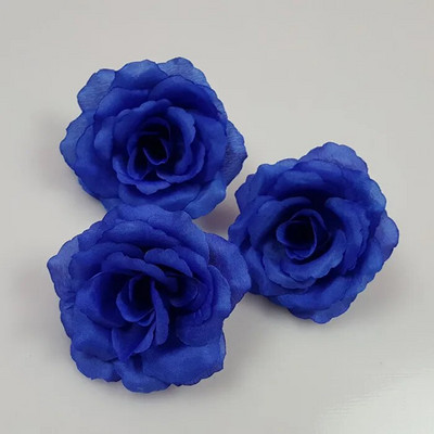 10PCS/Lot 10CM srebrne i zlatne umjetne ruže, svilene cvjetne glavice, ukrasno cvijeće za svatove, banketne dekoracije, mogu se miješati