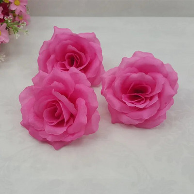 10PCS/Lot 10CM srebrne i zlatne umjetne ruže, svilene cvjetne glavice, ukrasno cvijeće za svatove, banketne dekoracije, mogu se miješati