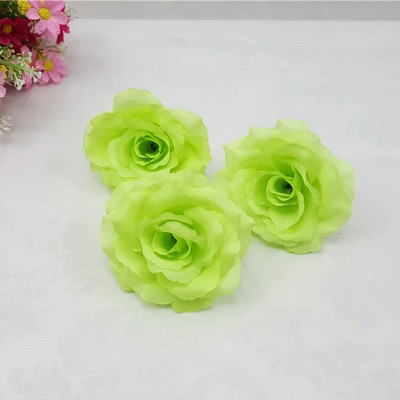 10PCS/Lot 10CM srebrne i zlatne umjetne ruže, svilene cvjetne glavice, ukrasno cvijeće za svatove, banketne dekoracije, mogu se miješati