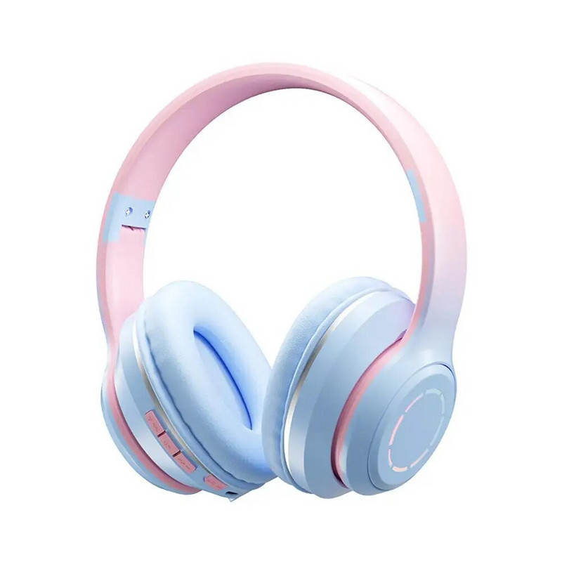 Sklopive Bluetooth 5.2 slušalice Macaron Luminous Gradient Color Design Glazbene slušalice Bežične slušalice za igrice za računalo