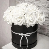 10/20/25/30 db fehér 8 cm-es habos mesterséges rózsavirág, barkácsolással otthoni dekoráció beltéri hamis virág művészet esküvői dekorációs csokor