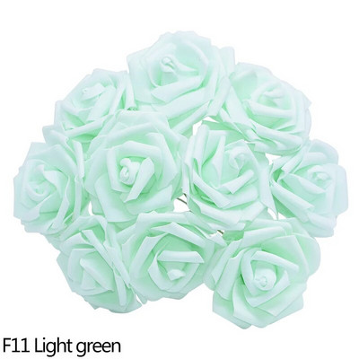 10/20/25/30 db fehér 8 cm-es habos mesterséges rózsavirág, barkácsolással otthoni dekoráció beltéri hamis virág művészet esküvői dekorációs csokor