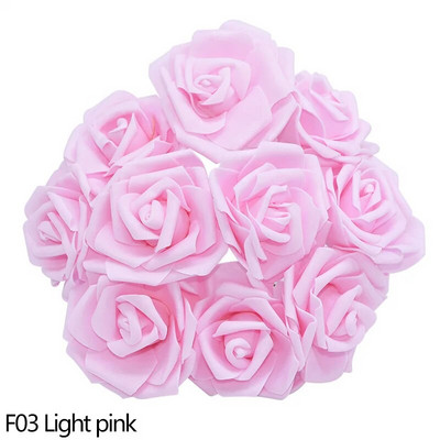 10/20/25/30 db fehér 8 cm-es habos mesterséges rózsavirág, barkácsolással otthoni dekoráció beltéri hamis virág művészet esküvői dekorációs csokor