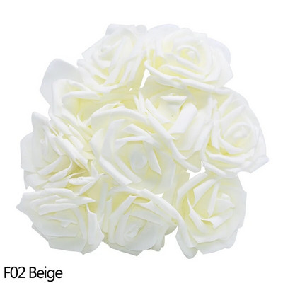 10/20/25/30 db fehér 8 cm-es habos mesterséges rózsavirág, barkácsolással otthoni dekoráció beltéri hamis virág művészet esküvői dekorációs csokor