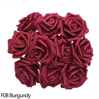 10/20/25/30 db fehér 8 cm-es habos mesterséges rózsavirág, barkácsolással otthoni dekoráció beltéri hamis virág művészet esküvői dekorációs csokor