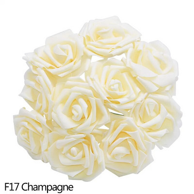 10/20/25/30 db fehér 8 cm-es habos mesterséges rózsavirág, barkácsolással otthoni dekoráció beltéri hamis virág művészet esküvői dekorációs csokor