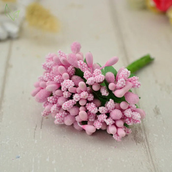 12 бр. тичинкова захар, ръчно изработени изкуствени цветя, евтина сватбена украса, направи си венец, ръкоделие, подаръчна кутия, скрапбукинг, фалшиво цвете