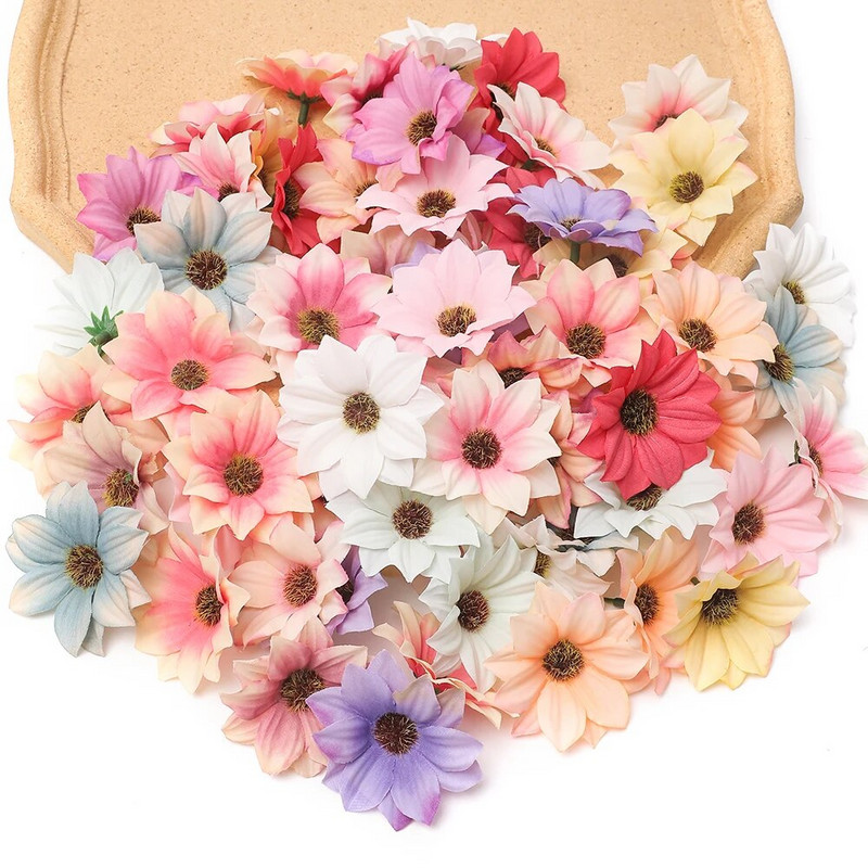 Jeftini 30 kom gerbera Umjetni cvijet Dekoracija za kućne zabave Dodaci za vjenčanje Vijenac Uradi sam Božićni obrt Lažno cvijeće