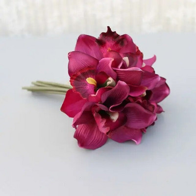 7 glava vjenčani ukras mariage orhideja umjetni cvijet ukrasni svileni voilet svadbeni buket pribor za uređenje doma