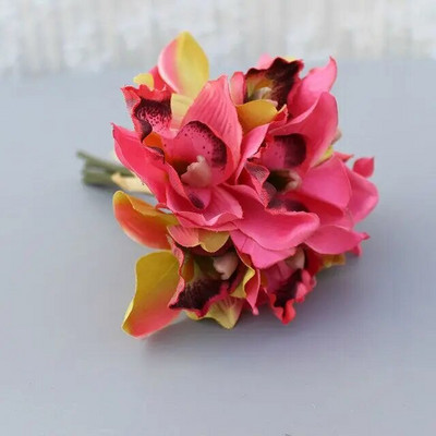 7 glava vjenčani ukras mariage orhideja umjetni cvijet ukrasni svileni voilet svadbeni buket pribor za uređenje doma