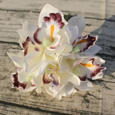 7 glava vjenčani ukras mariage orhideja umjetni cvijet ukrasni svileni voilet svadbeni buket pribor za uređenje doma