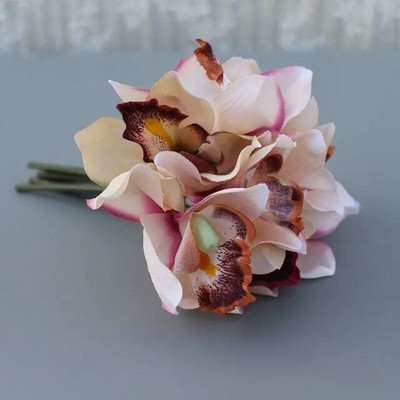 7 glava vjenčani ukras mariage orhideja umjetni cvijet ukrasni svileni voilet svadbeni buket pribor za uređenje doma